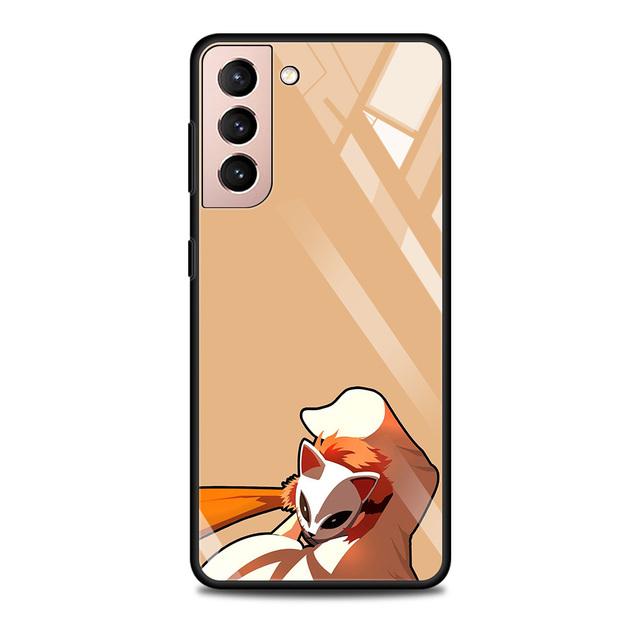 Стеклянный чехол для Samsung Galaxy S21 S20 Ultra S10 Plus Lite S20fe 5g S10e S9 S8, бампер, чехол, чехол, аниме, убийца демонов, цвет