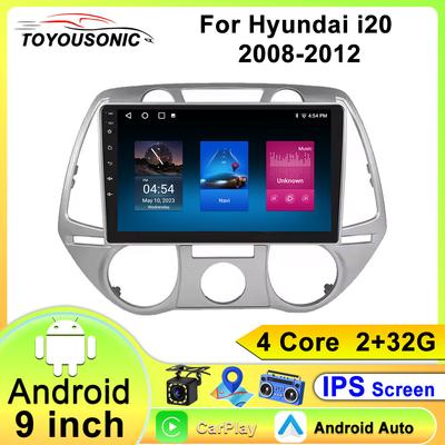 Автомобильный видеоплеер Toyousonic для Hyundai i20 2008-2012 GPS-навигация Встроенный DSP Carplay Автомагнитола Головное устройство Android