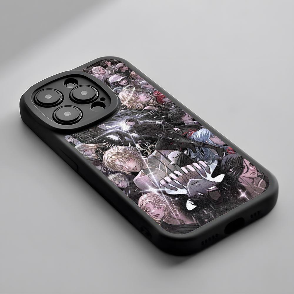 Чехол для телефона Orv Korean comics design для iPhone 16 15 14 13 12 11 Plus Pro Max, высококачественный роскошный силиконовый чехол из натуральной кожи ягненка, черный