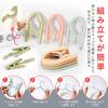 ALLMIRA Folding Hangers, Portable Hangers, 4 Colors, 8 Sets, 16 Clips, Foldable, Portable, Laundry, Clothes Drying Rack, Convenient, Lightweight, Mult