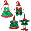 Christmas Cute Elf Costume Wine Bottle Decorative Ornaments Christmas Red Wine Set Table Atmosphere Decoration Props