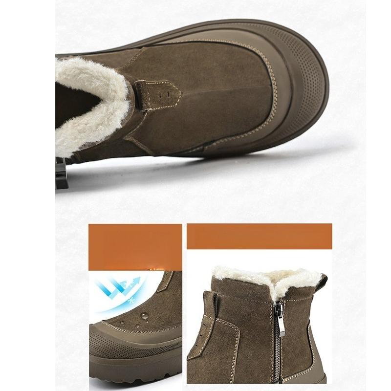 Новая мужская теплая хлопковая обувь Мужские зимние слипоны Снежные ботинки Мужские для работы Ботильоны Мужская зимняя толстая подошва Уличная повседневная обувь