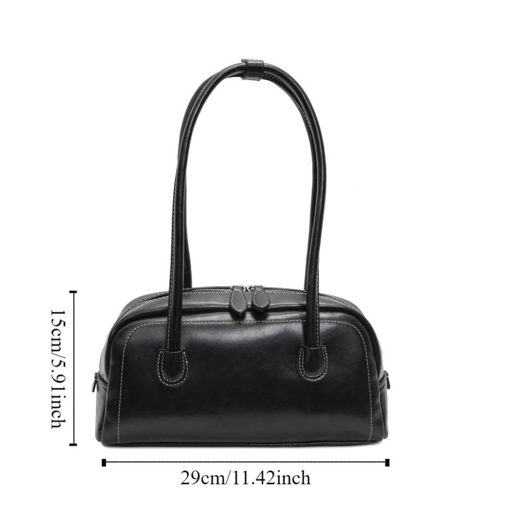 Korean Ins Style Women PU Shoulder Bag PU Leather Underarm Bag Vintage PU Hobo Bag Streetwear