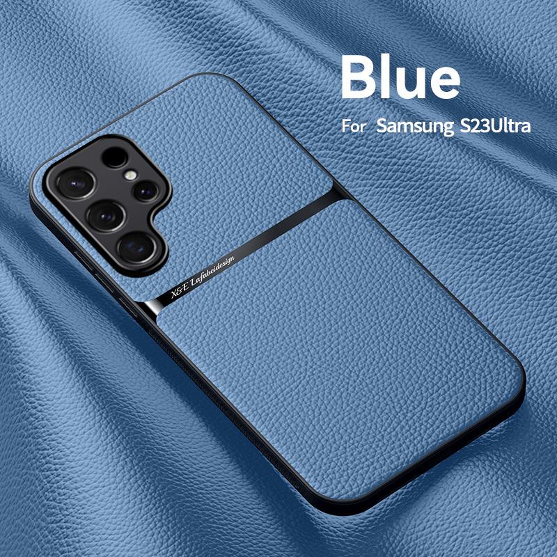 Кожаный магнитный чехол для Samsung Galaxy S24 S23 S22 S21 Ultra Plus FE A52 A52S A53 A54 A55 A34 A35 A25 M34 Силиконовая мягкая обложка