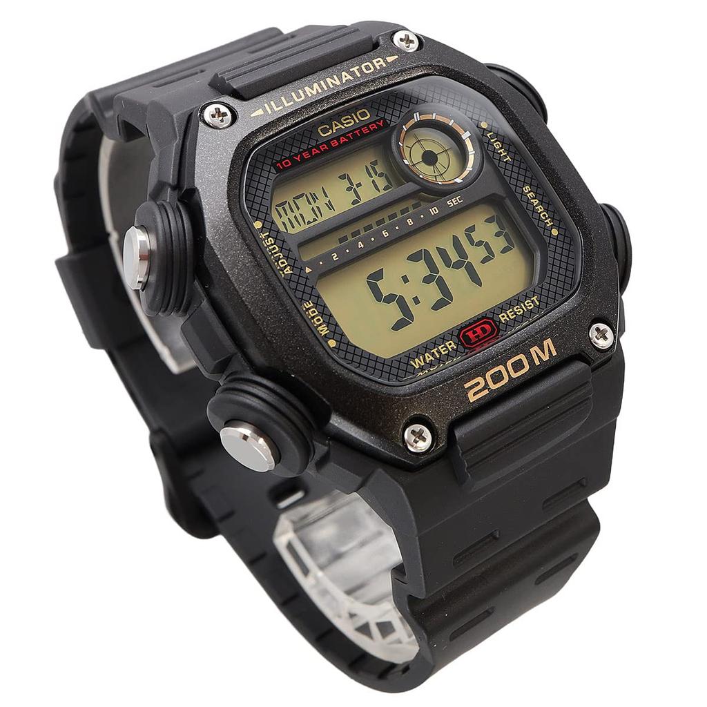 Casio Standard Digital Watch Black Gold LCD Overseas Model DW-291H-9AV Men's [Item]