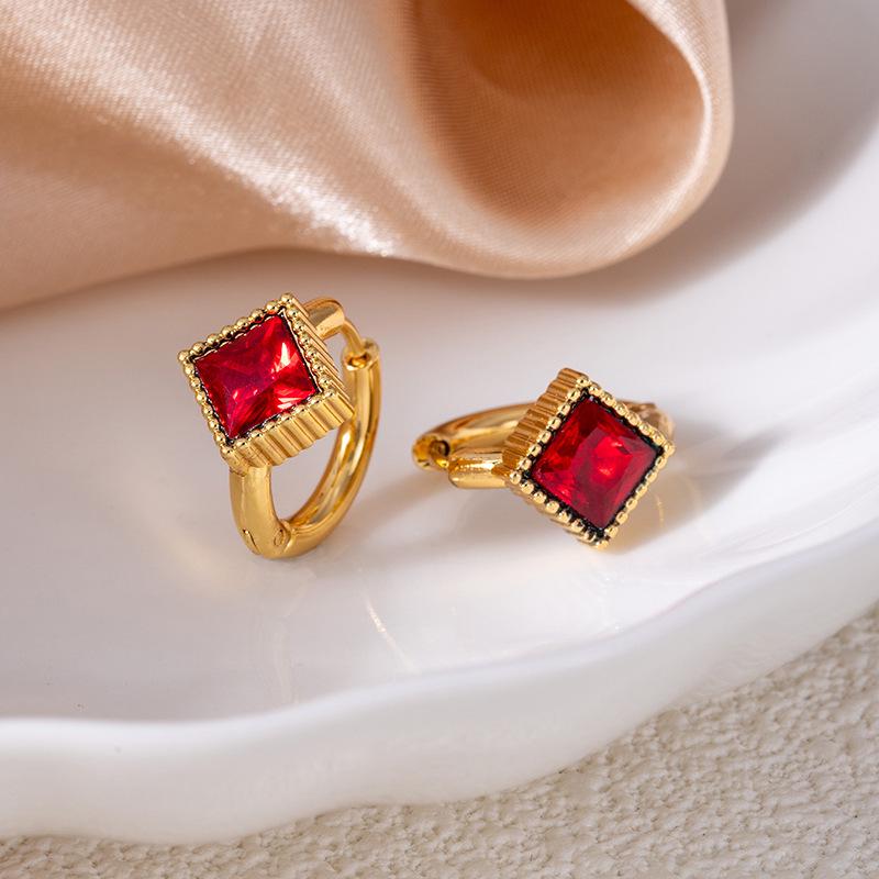 Высококачественные серьги-звезды из нержавеющей стали с винтажными изумрудами и цирконами