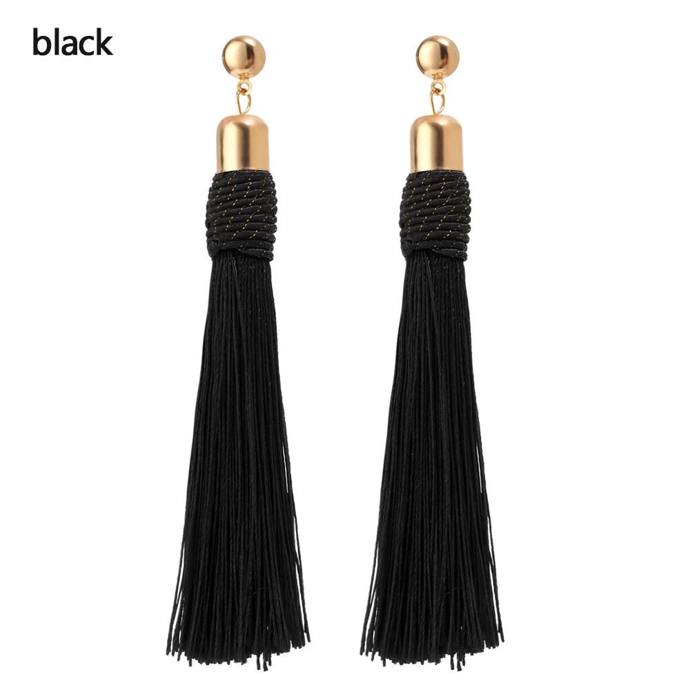 Женские серьги-капли в этническом стиле в винтажном стиле в стиле бохо, висячие серьги-кольца с кисточками