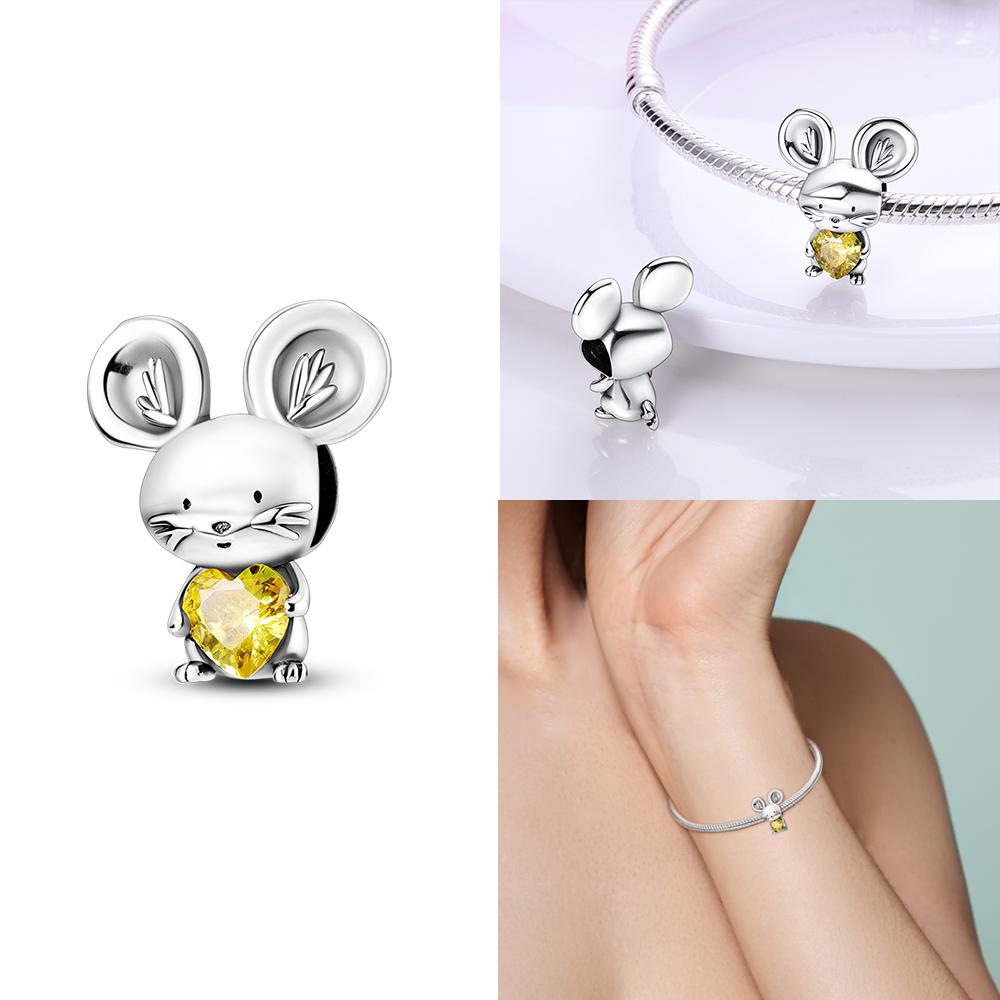 Изысканные животные Светлячок Синий бант Бусины-дельфины Подходят для браслетов-шармов Медь Оригинальное изготовление ювелирных изделий Женские подарки на годовщину