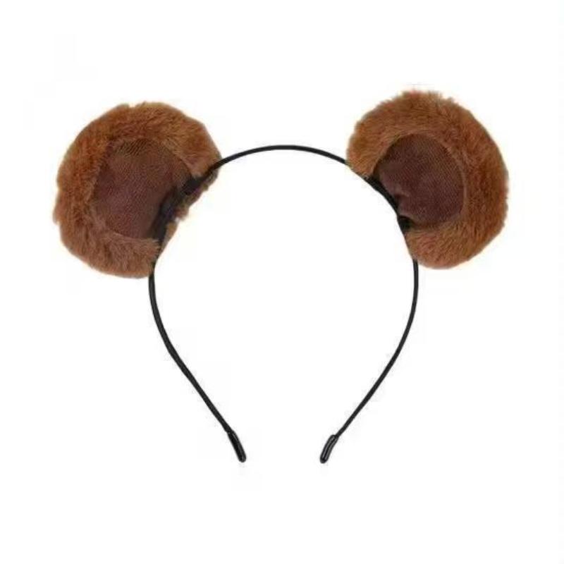 NEW 1Pcs Soft & Adorable Unisex Accessory Plush Bear Ear Headbands For Daily Parties And Cosplay Ideal Gift For All Ages