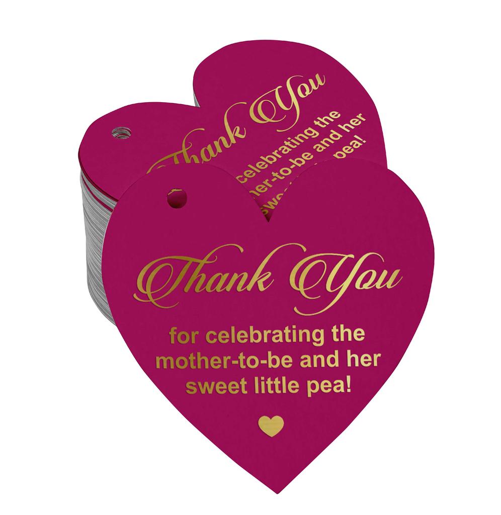 Inkdotpot 100 шт. в упаковке, спасибо за празднование дня рождения будущей мамы, бумажные бирки, поделки, настоящая серебряная фольга, подвеска