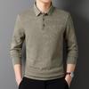 Новые весенние мужские рубашки поло с длинным рукавом, трикотажные деловые повседневные осенние рубашки высокого качества