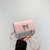 Bow Handbag Spring New Versatile Ins Gentle Texture One Shoulder Crossbody Bag Korean Style Small Square Bag