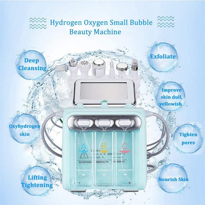 6 в 1 Bubble Oxygen HydraFacial Machine Hydra Facial Machine Пузырьковая машина для лица Водородная микродермабразия Салон
