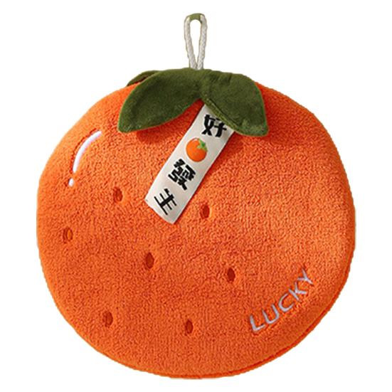 Coral Velvet Hand Towel Soft Absorbent Cartoon Fruit Design with Hanging Rope Quick Drying Household Lazy Hand Wipes Towel