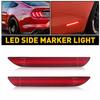 Front Rear / Fender Red White LED Side Marker Light For 2015- Ford Mustang