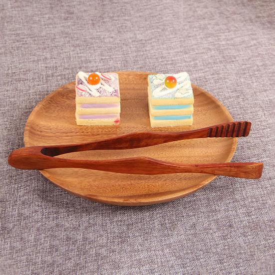 Деревянные кухонные щипцы с длинной ручкой для барбекю, гриля, сервировки салата, эбеновое дерево