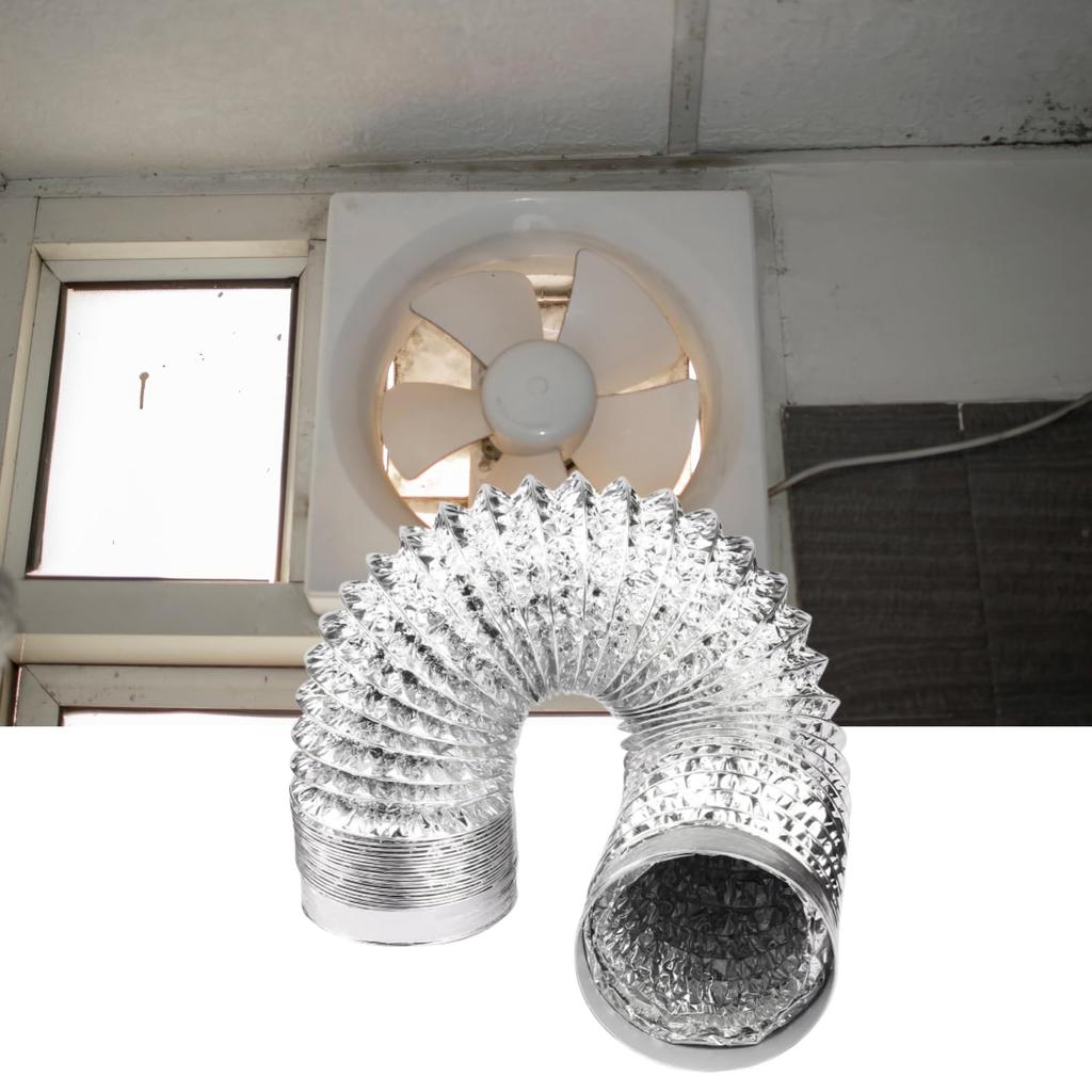 SLMYCAO Гибкий воздуховод, Алюминиевый телескопический вытяжной шланг, Для вентиляции, вытяжки, Диаметр 3,9 дюйма