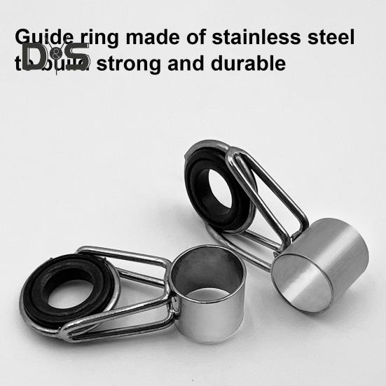 45 шт./кор. направляющее кольцо для удочки разных размеров из нержавеющей стали, керамическая сменная насадка для удочки для пресноводной соленой воды, комплект для ремонта наконечника удочки