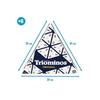 Jeu de société Triominos - Bizak - Dominos triangulaires - 2 à 4 joueurs - À partir de 6 ans - 30 min de jeu - 56 jetons