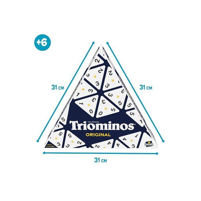 Jeu de société Triominos - Bizak - Dominos triangulaires - 2 à 4 joueurs - À partir de 6 ans - 30 min de jeu - 56 jetons