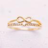 Кольцо Huitan Chic Bow Shape Finger Ring для женщин с кубическим цирконием и знаком бесконечности, модные аксессуары для пальцев, повседневные украшения для вечеринок