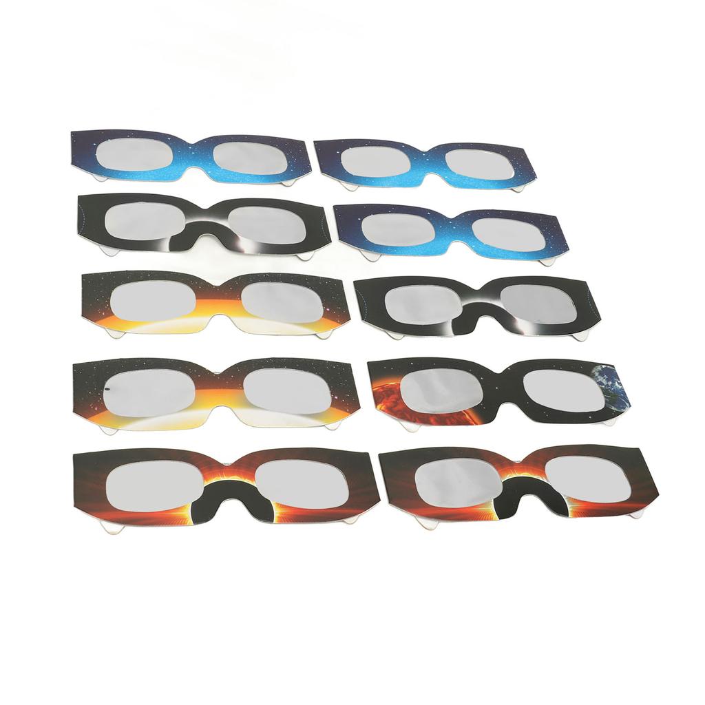 10Pcs Solar Eclipse Glasses Safe Shades Direct Sun Viewing Eye Protection Sunglasses