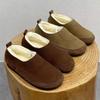 Fashion 2024 Winter New Pure Wool Genuine Leather Warm Shoes Flat Bottomed Soft Cowhide Thickened Women's Cotton Shoes