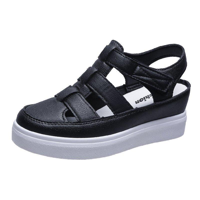 Summer New Single Shoes Inside Increase Thick Soled Beach Sandals Women