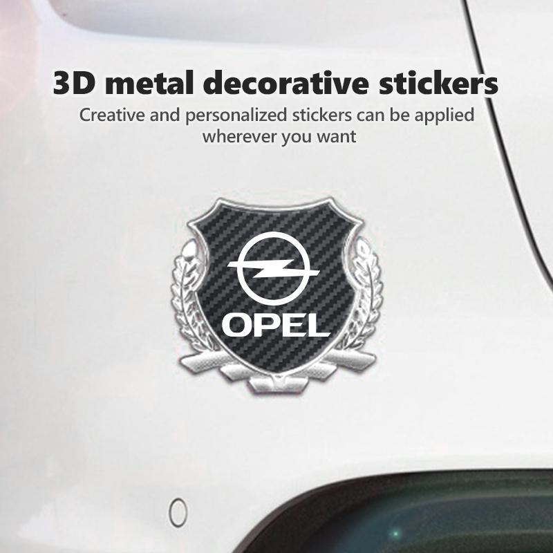 AAAYR1 Car Emblem 3D Alloy Badge Sticker Auto Window Decoration Decal Accessories For Opel Insignia Astra G J F K Vectra C H Corsa C B