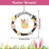 Easter Welcome Door Sign Welcome Sign For Front Door Easter Hangable Decorations Rattan Wreath Ornament Farmhouse Home Decor For