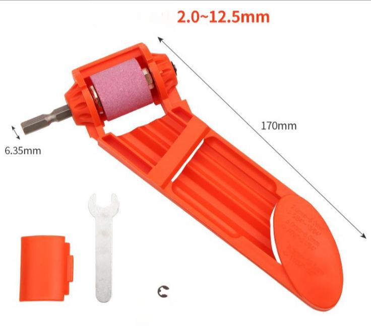 1 комплект, портативная точилка для сверл 2,0-12,5 мм, заточка спиральных сверл, станок для заточки корундовых шлифовальных кругов, инструменты