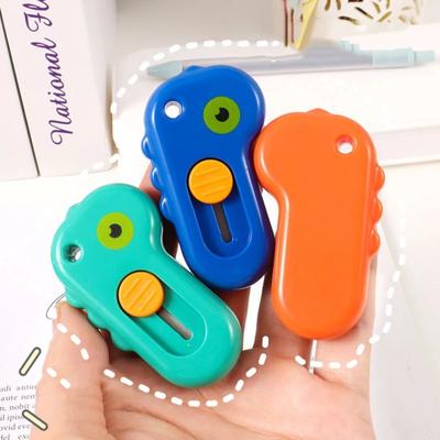 1 шт. Kawaii мини карманный динозавр художественный универсальный нож экспресс-коробка нож резак для бумаги ремесленная упаковка многоразовое лезвие канцелярские принадлежности