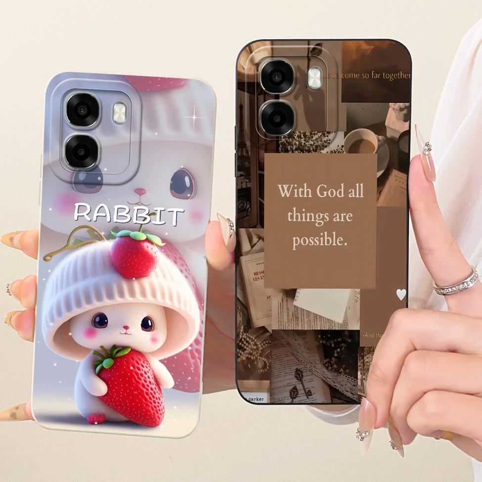 Чехол для телефона Oppo A6x 4G CPH2819 5G CPH2783 Чехол для Oppo A6x Милый Кавайный Роскошный Модный Цветы Крутой Расписной Силиконовый Корпус
