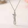 Hainon Creative Couple Hug Necklace Hanging Necklace for Your Loved One Birthday Gifts Anniversary Gift