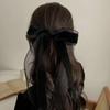 Black Hair Bows Hair Clip Ribbon Hair Ring French Hair Hoop  Lady Girls