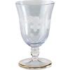 Otsuka Glass "Colorful Poem" Sake Glass, Sake Cup with Stand, Approx. 70ml, Flower Kiriko, Blue, Made In Japan, 9203-15-1BL-1P