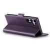 Samsung Galaxy S25 FE Case, ERBORD Glossy Litchi, Wallet Flip, Purple
