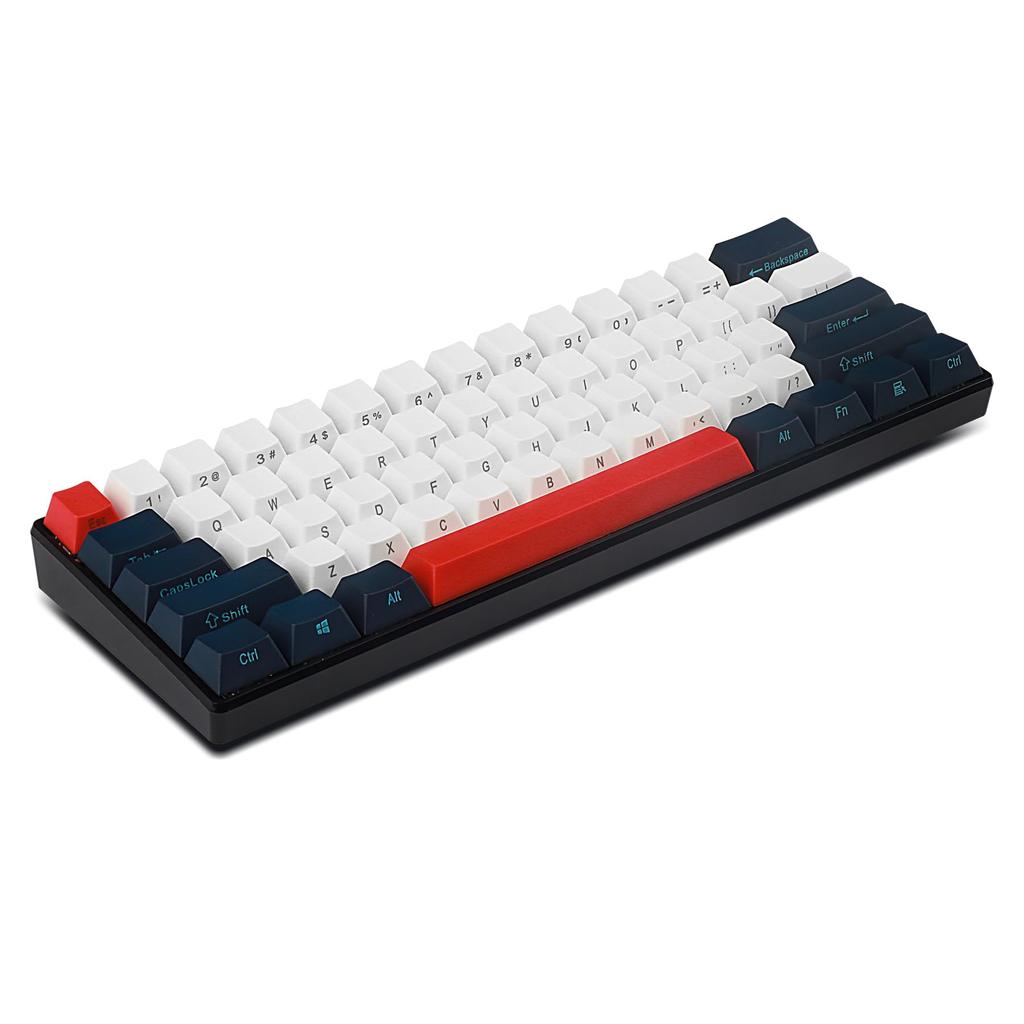 Happy Balls 60% Keycap Side Print PBT Keycap Set, 61, 68, Cherry MX Keycaps for 60% MX Switch Mechanical Keyboards (Navy Blue Combo)
