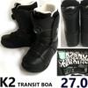 Сноубордические ботинки K2 TRANSIT BOA 27 черные типа BOA(ИСПОЛЬЗОВАЛ)