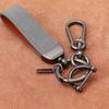 1PC Bag Pendants Leather Car Key Rings Leather Keychain Pure Color Buckle Cars Key Ring Gifts
