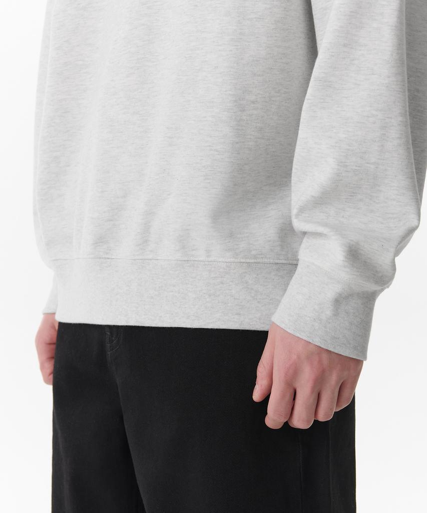 MUSINSA STANDARD [Cooltandard] Regular Sweatshirt [Melange Light Grey]