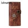 Steampunk Retro Wallet Card Holder For Women Long Hasp Solid Color Rivet Pu Leather Female Leisure Purse