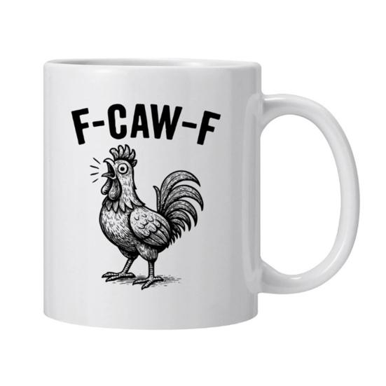 Персонализированная кружка F-Caw-F Chicken 15 унций керамическая кофейная чашка смешной петух фермерское животное юмор кружка многоразовая подходит для мытья в посудомоечной машине и микроволновой печи посуда для напитков