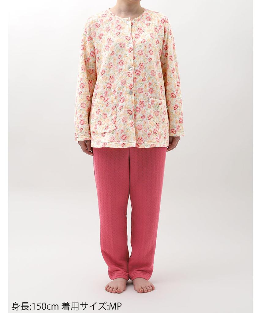 Relax Long Long Cotton Blend Warm CDW416 RE [Wacoal & Sleep] Pajamas, Sleeves, Pants, (Main Body), Women's