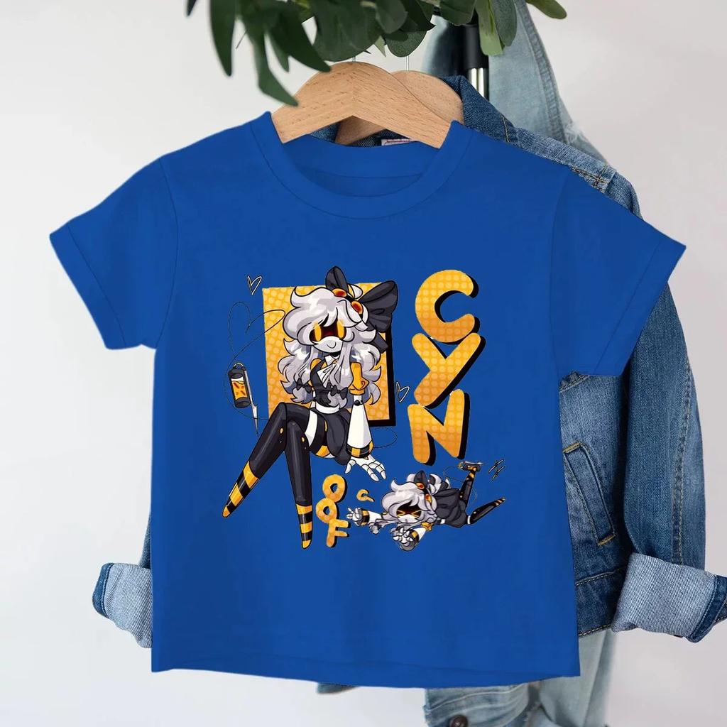 Anime Murder Drones Print T-shirt Girl Boy Summer O-Neck Short Sleeve Casual Tops Uzi And Z Cartoon T Shirt Children's Clothing