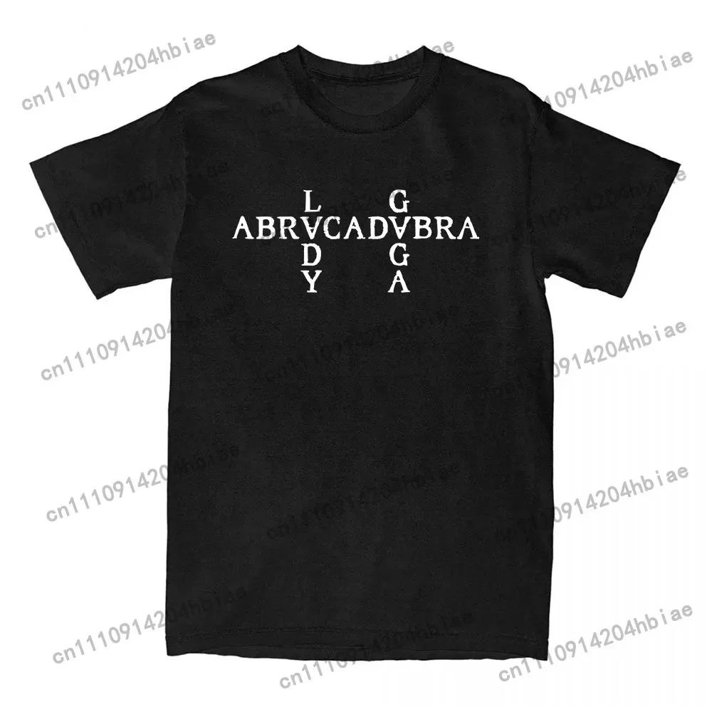 Abracadabra Lady Gaga Mayhem Album Tshirts Short Sleeve Round Neck Wounisex Tshirt Cotton Tees Camisetas Casual Hip Hop Streetwear