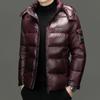 Winter Men Down Jacket Fashion Glossy Waterproof Short Down Jacket Male Lightweight Snowski White Duck Down Parka