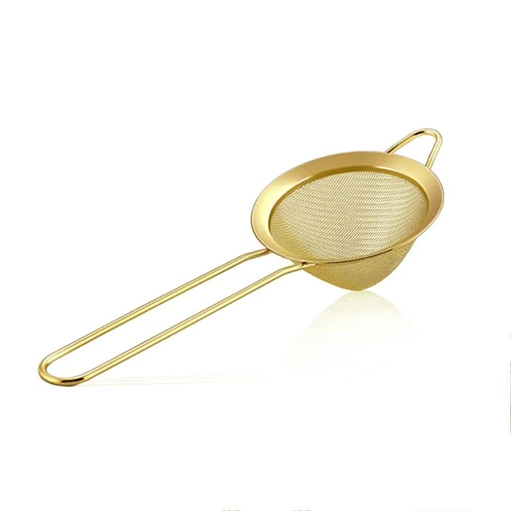 Сетчатый сито из нержавеющей стали, тонкий ситечко для чая с длинной ручкой, дуршлаги, сетчатые ситечки, сито для коктейля, кофе, пищевой муки