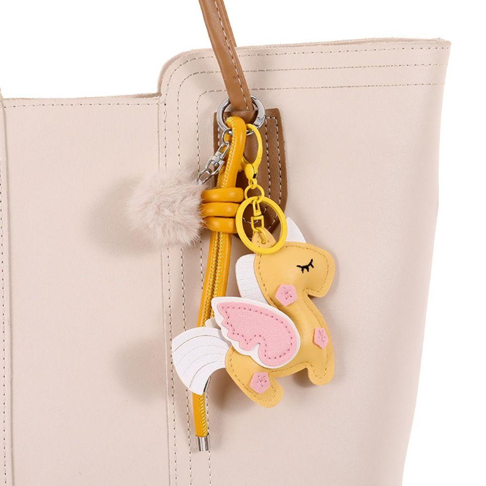Cartoon Horse Keychain Elegant Chinese New Year Gift Cute Zodiac Pony Bag Pendant Birthday Gift