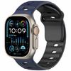 Ремешок для Apple Watch Series 10 Ultra 9 8 7 SE 6 5 4 3 2 1 46 мм 49 мм 45 мм 44 мм 42 мм Двухцветный силиконовый ремешок